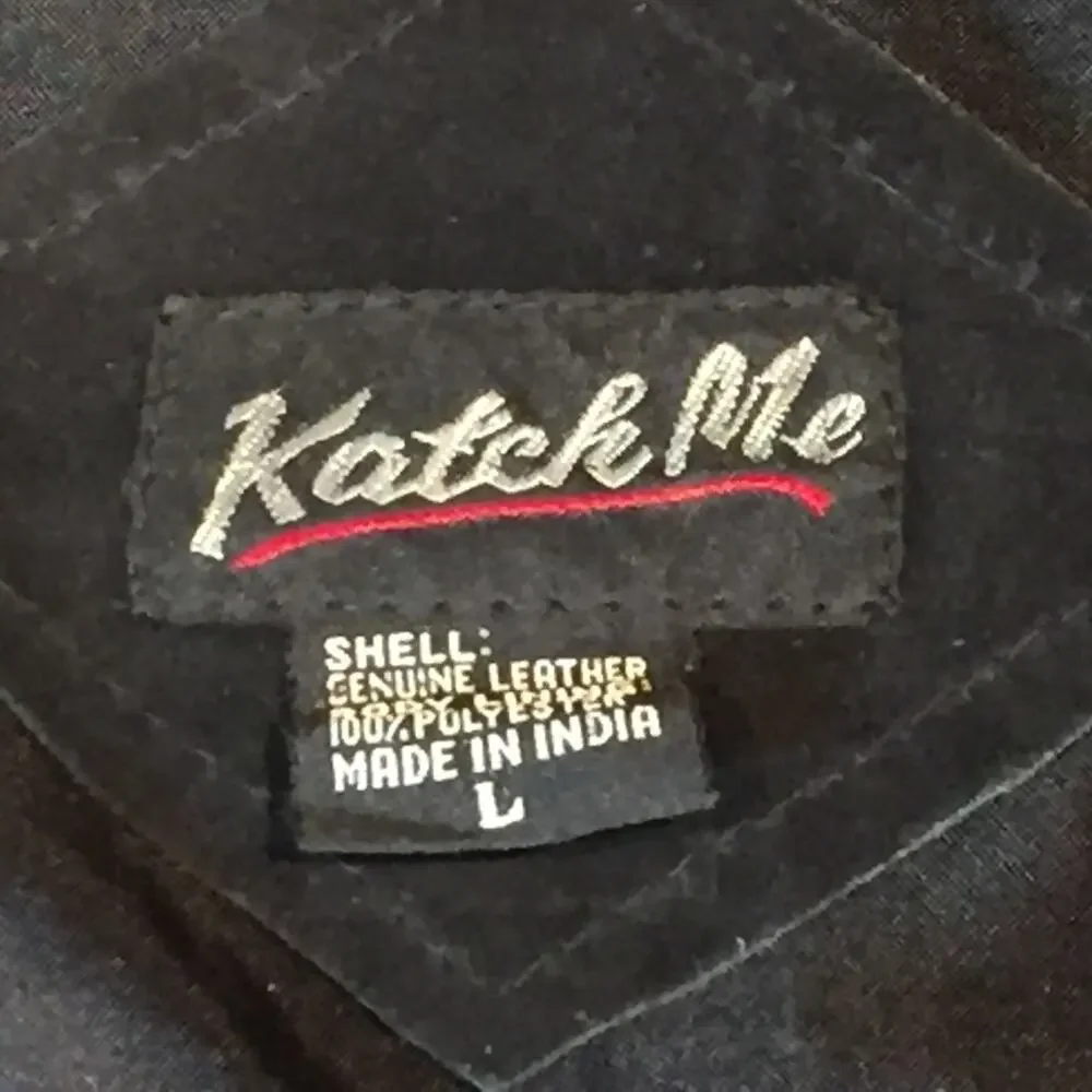 Katch Me Retro Biker NWT Cowboy Vintage Western Brown Suede Leather Vest L N - Picture 5 of 8